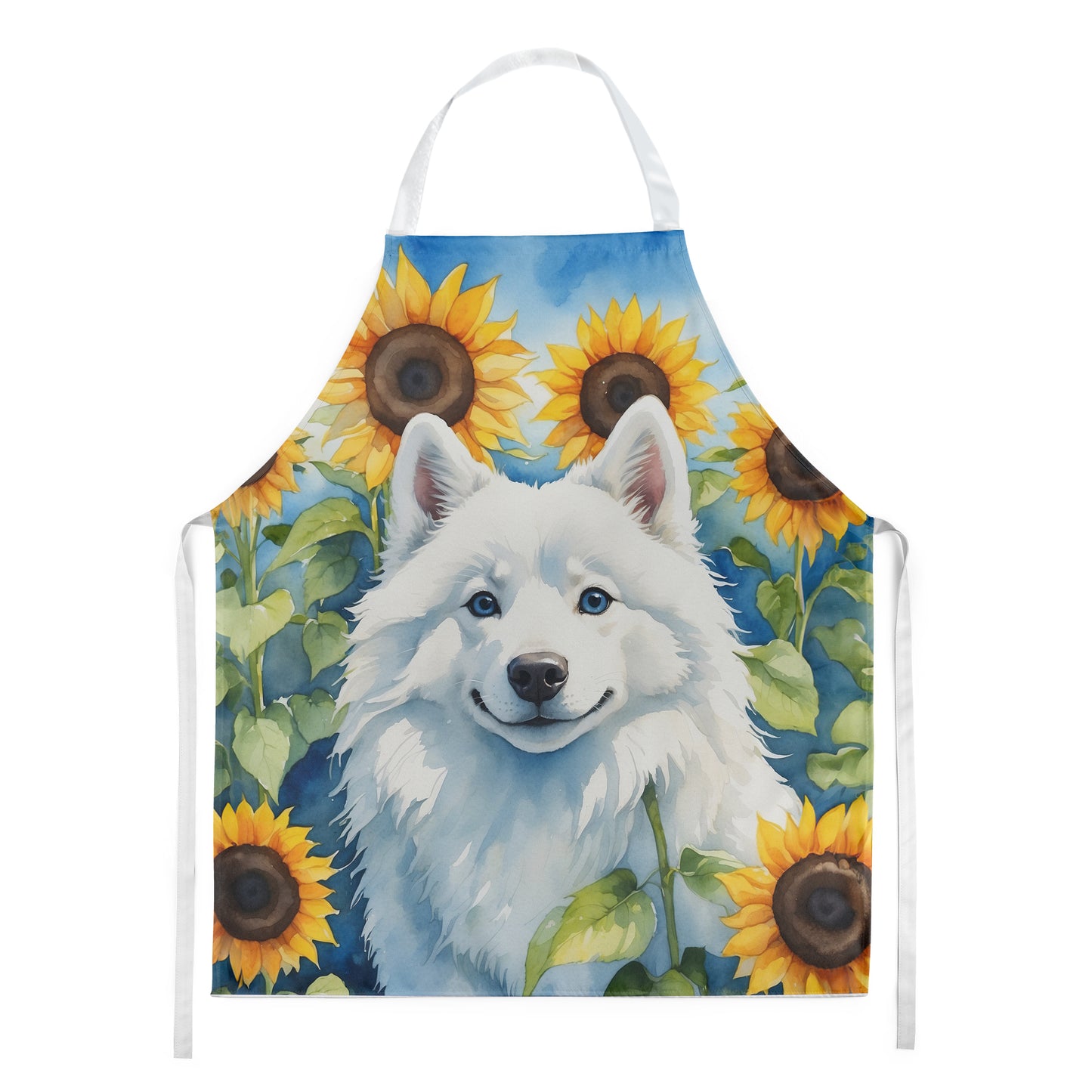 Buy this American Eskimo in Sunflowers Apron