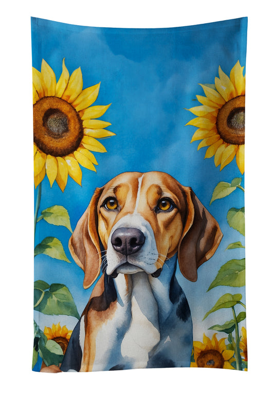 Buy this American Foxhound in Sunflowers Kitchen Towel