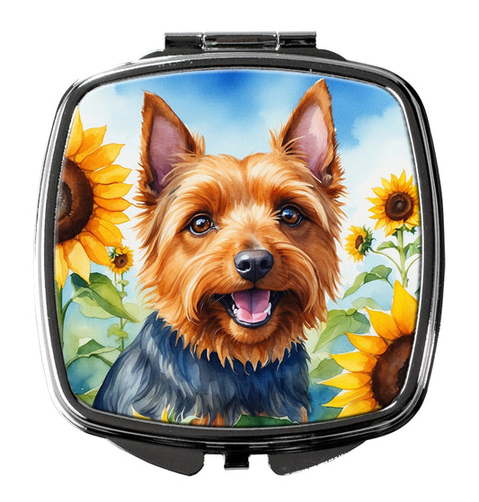 Buy this Australian Terrier in Sunflowers Compact Mirror