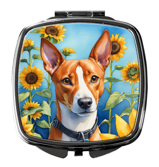 Buy this Basenji in Sunflowers Compact Mirror