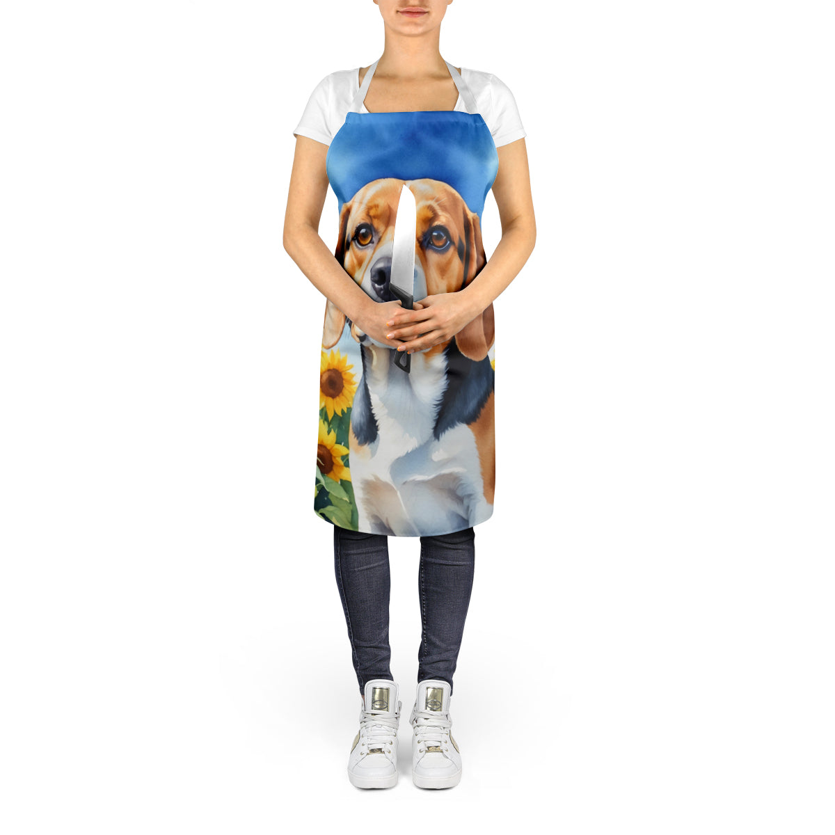 Beagle in Sunflowers Apron