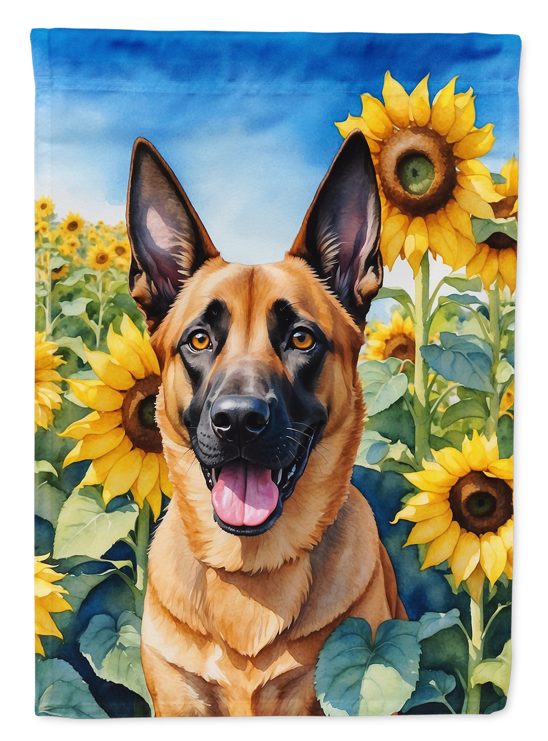 Buy this Belgian Malinois in Sunflowers House Flag