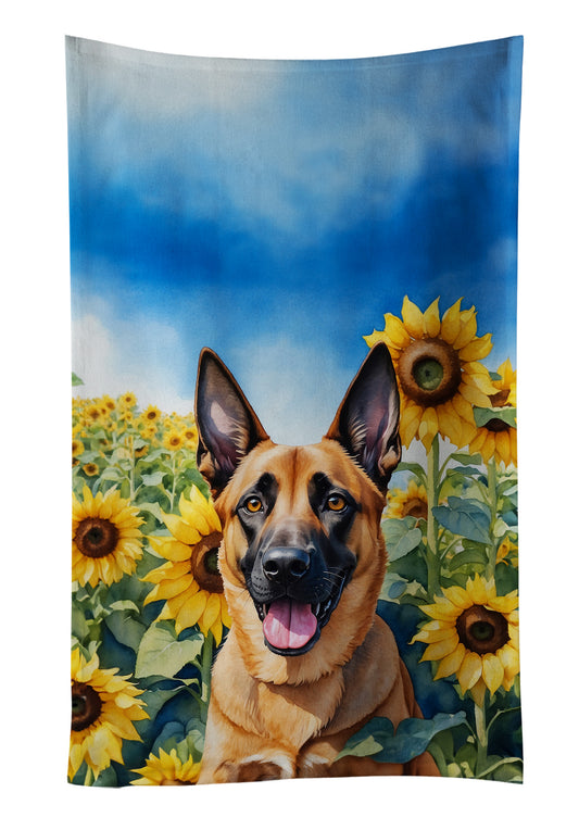 Buy this Belgian Malinois in Sunflowers Kitchen Towel