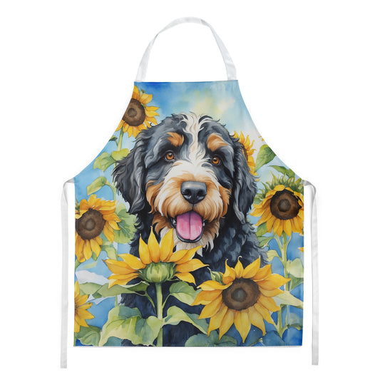 Buy this Bernedoodle in Sunflowers Apron