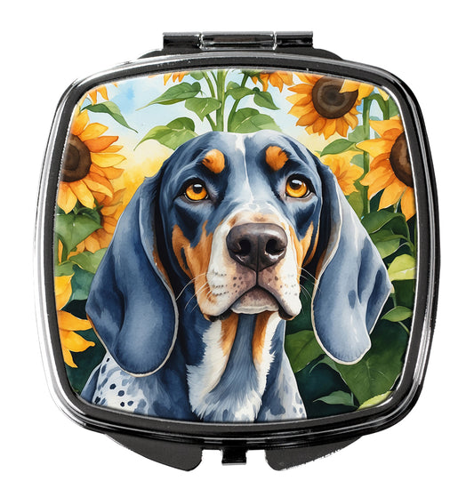 Buy this Bluetick Coonhound in Sunflowers Compact Mirror