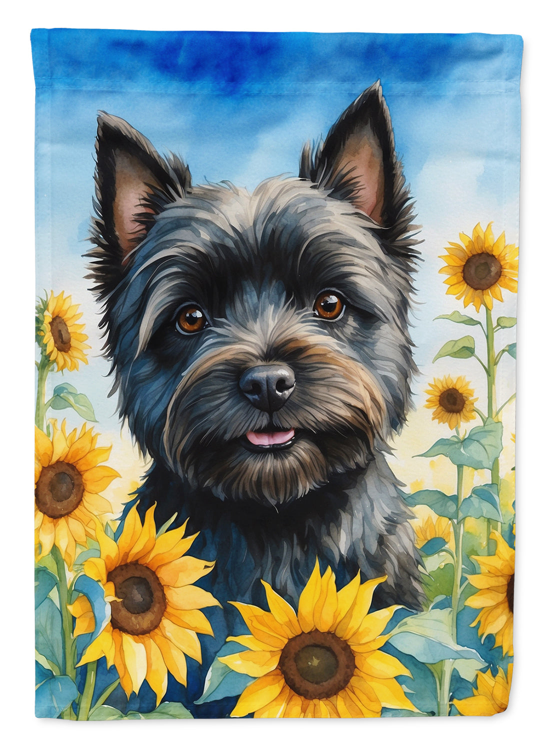 Buy this Cairn Terrier in Sunflowers House Flag