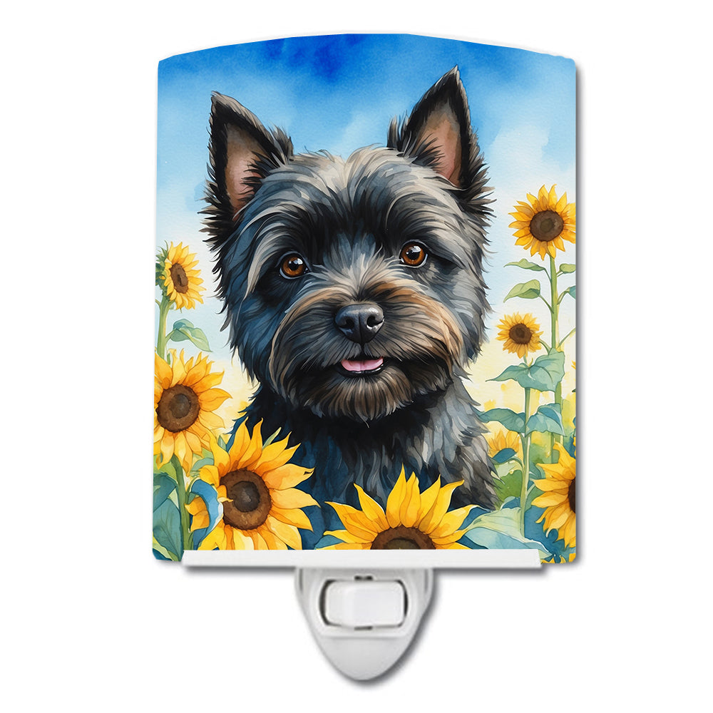 Buy this Cairn Terrier in Sunflowers Ceramic Night Light