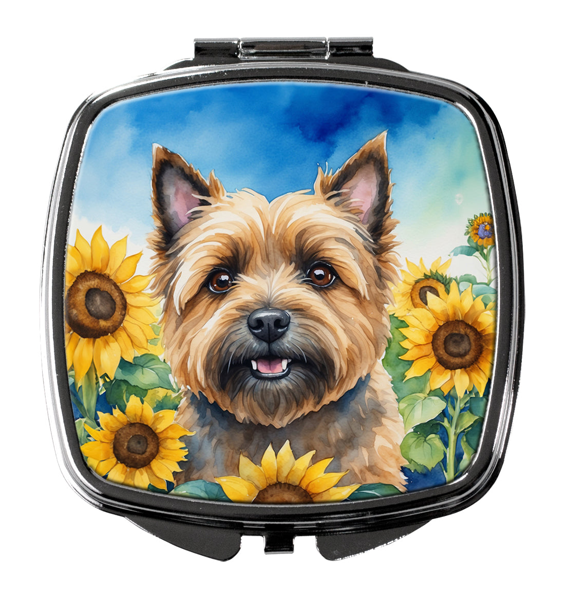 Buy this Cairn Terrier in Sunflowers Compact Mirror