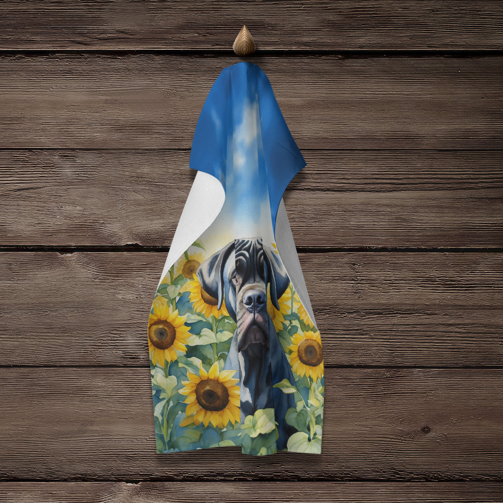 Cane Corso in Sunflowers Kitchen Towel