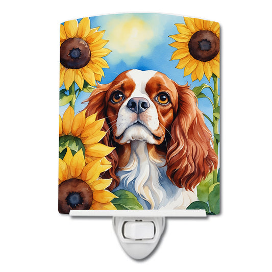 Buy this Cavalier Spaniel in Sunflowers Ceramic Night Light