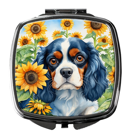 Buy this Cavalier Spaniel in Sunflowers Compact Mirror