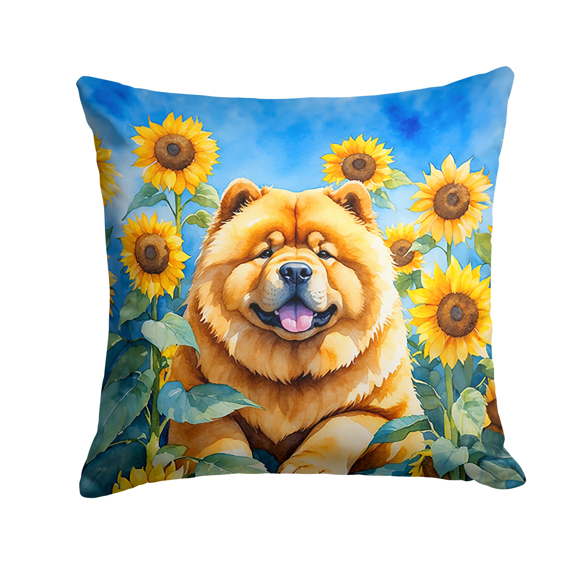 Buy this Chow Chow in Sunflowers Throw Pillow