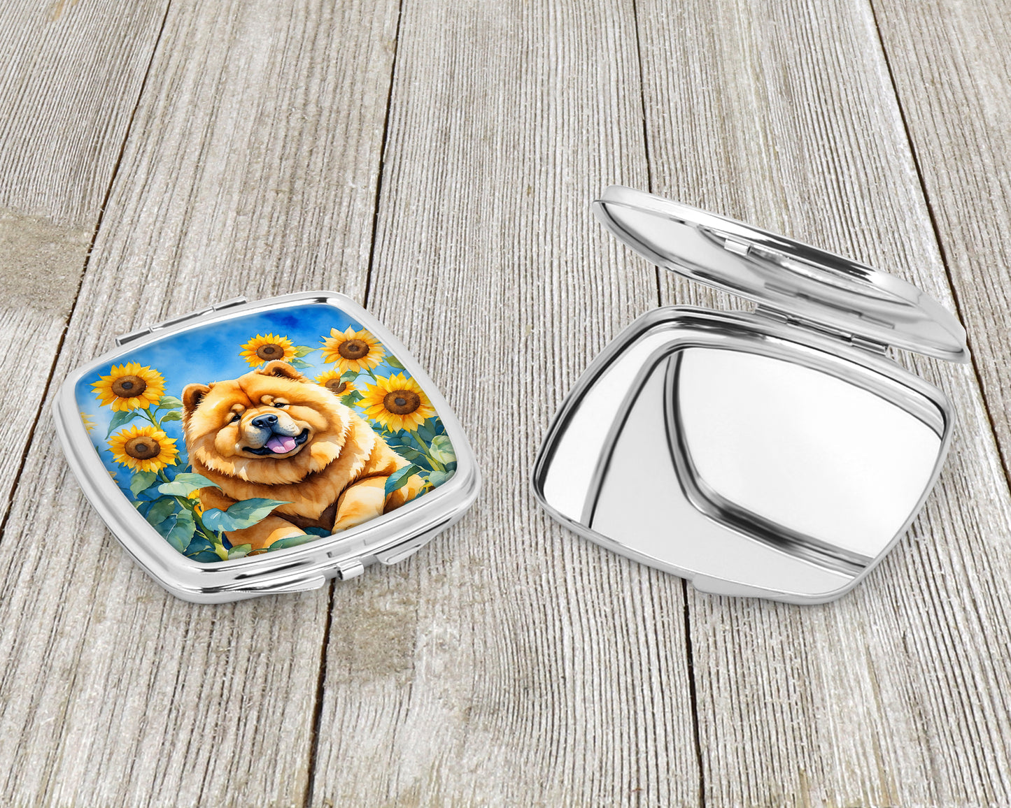 Chow Chow in Sunflowers Compact Mirror