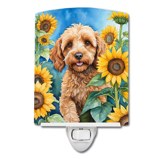 Buy this Cockapoo in Sunflowers Ceramic Night Light