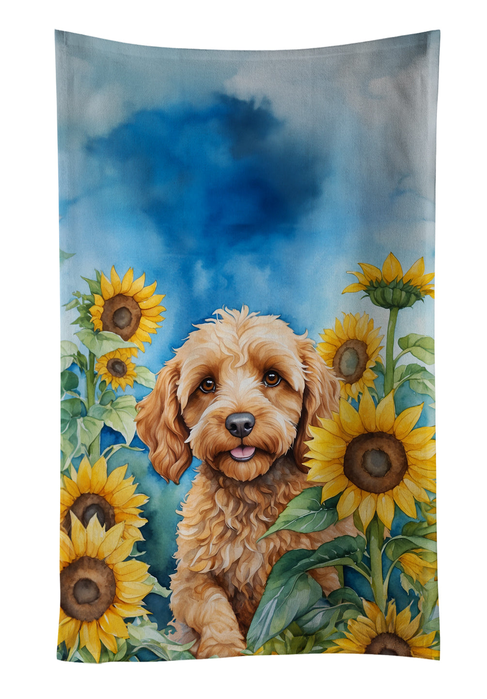 Buy this Cockapoo in Sunflowers Kitchen Towel