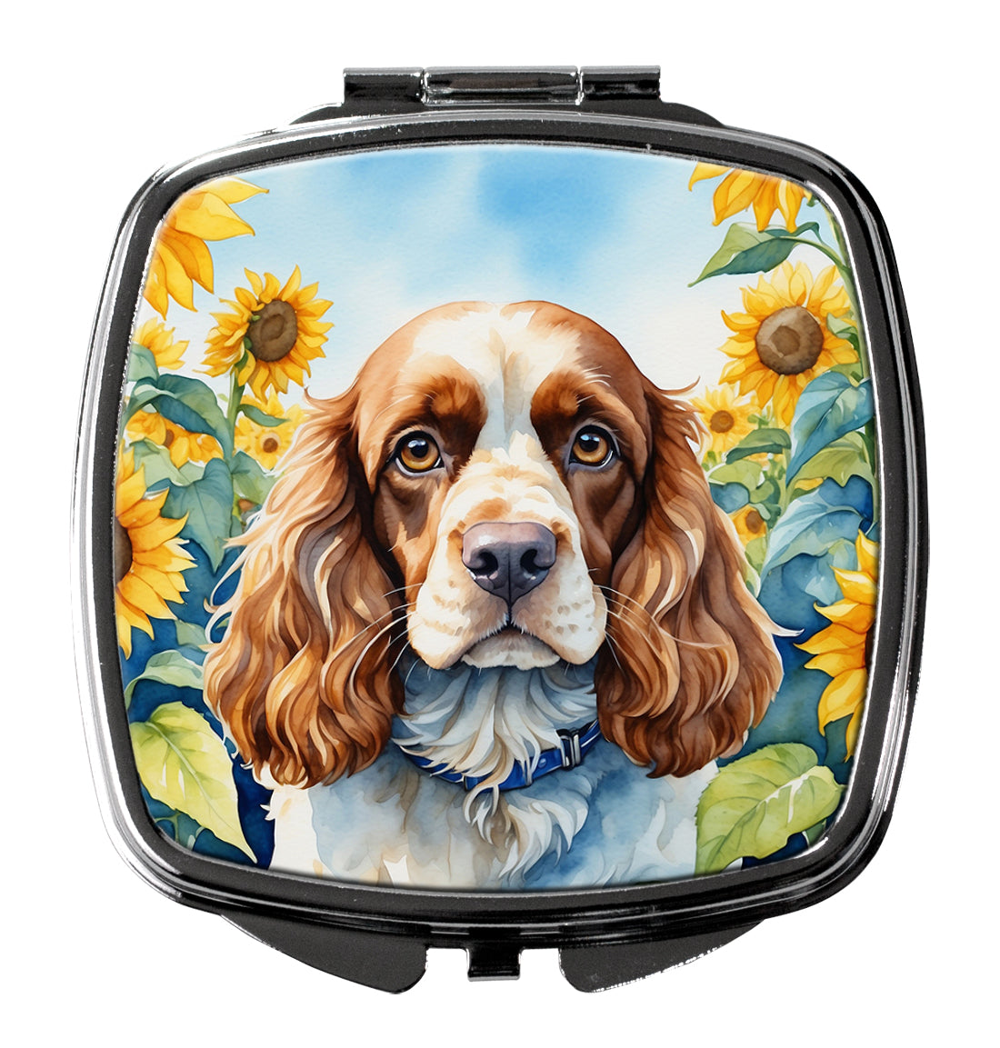 Buy this Cocker Spaniel in Sunflowers Compact Mirror