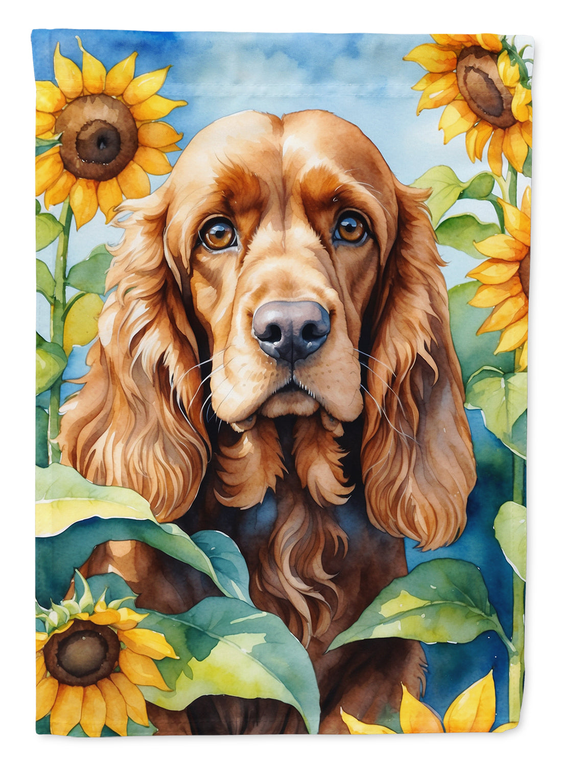 Buy this Cocker Spaniel in Sunflowers House Flag