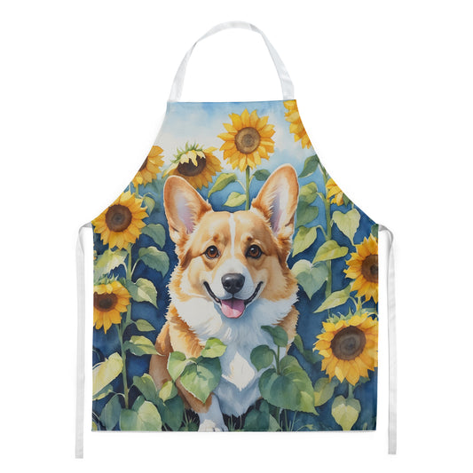 Buy this Corgi in Sunflowers Apron