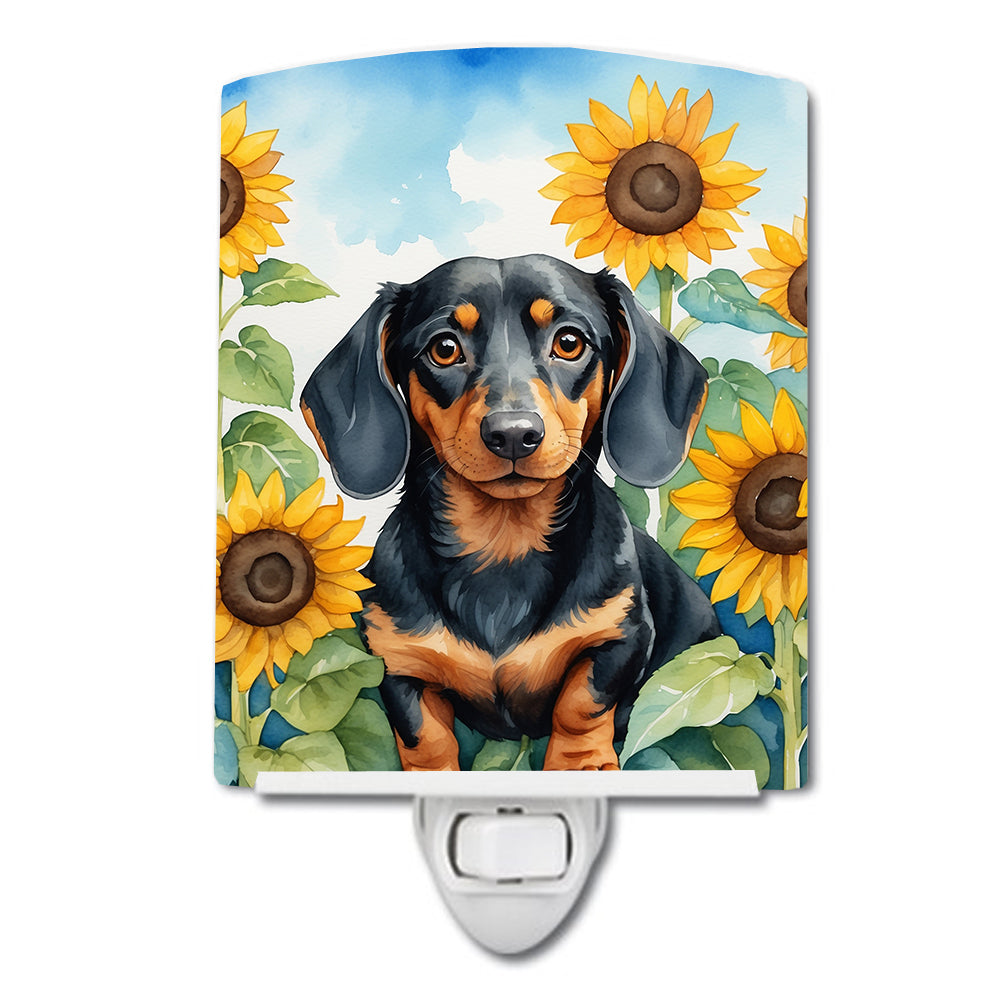 Buy this Dachshund in Sunflowers Ceramic Night Light