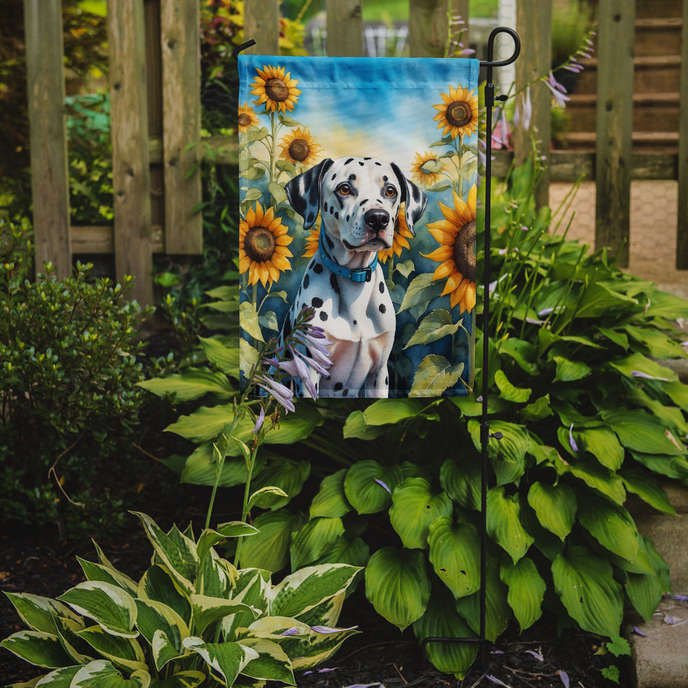 Dalmatian in Sunflowers Garden Flag