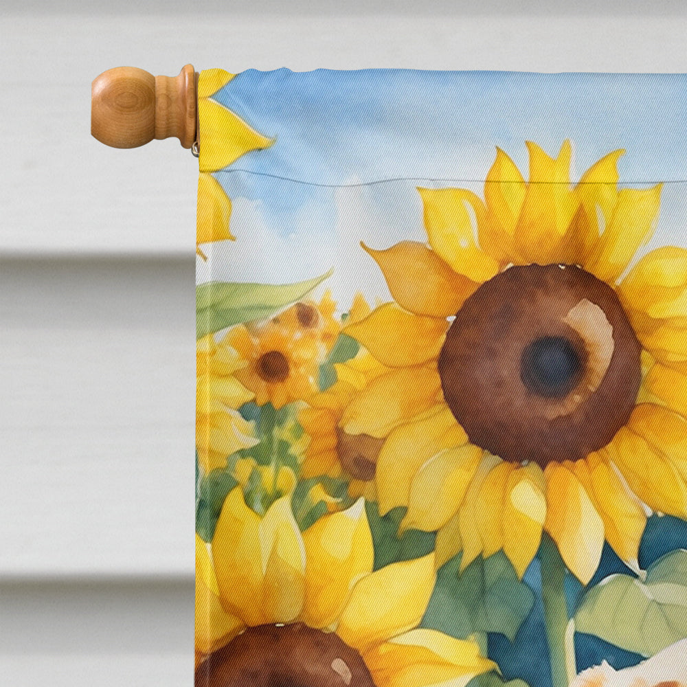 Dogue de Bordeaux in Sunflowers House Flag