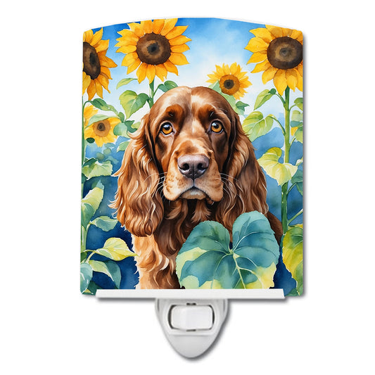 Buy this English Cocker Spaniel in Sunflowers Ceramic Night Light