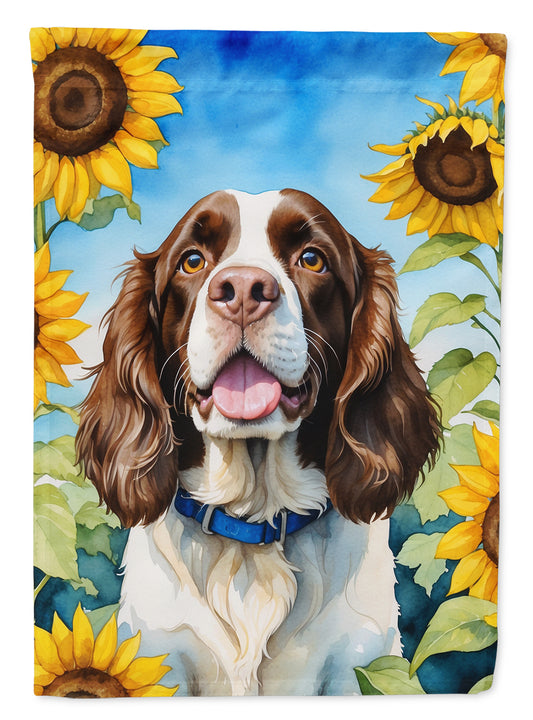 Buy this English Springer Spaniel in Sunflowers House Flag