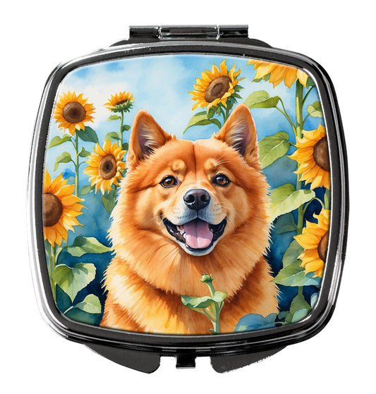 Buy this Finnish Spitz in Sunflowers Compact Mirror