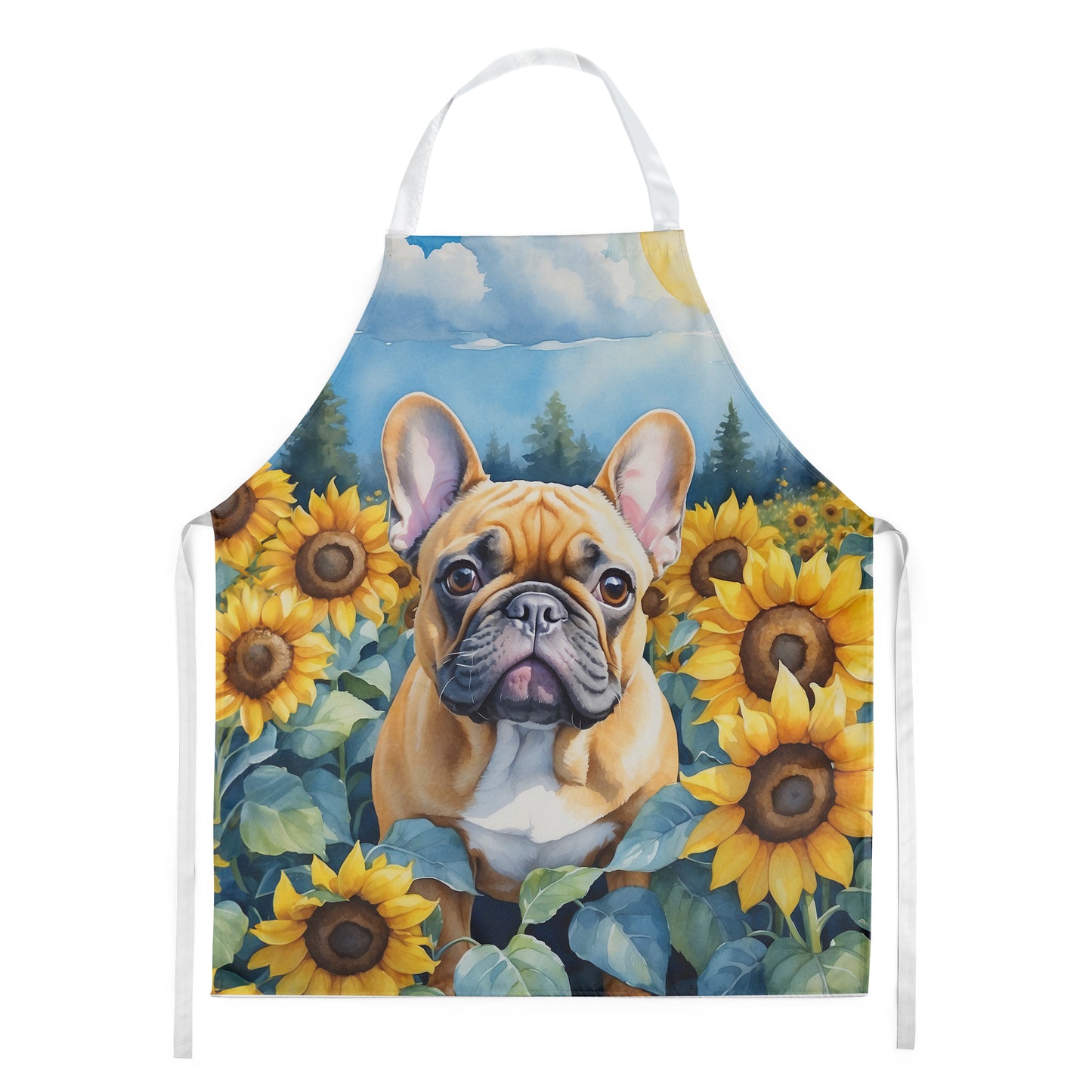 Buy this French Bulldog in Sunflowers Apron