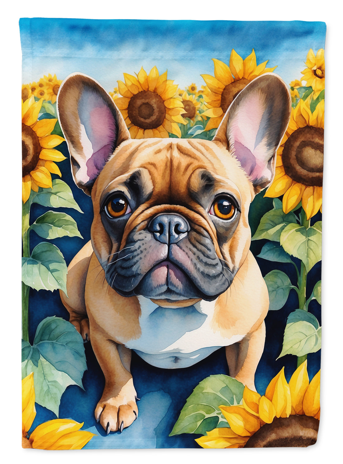 Buy this French Bulldog in Sunflowers House Flag