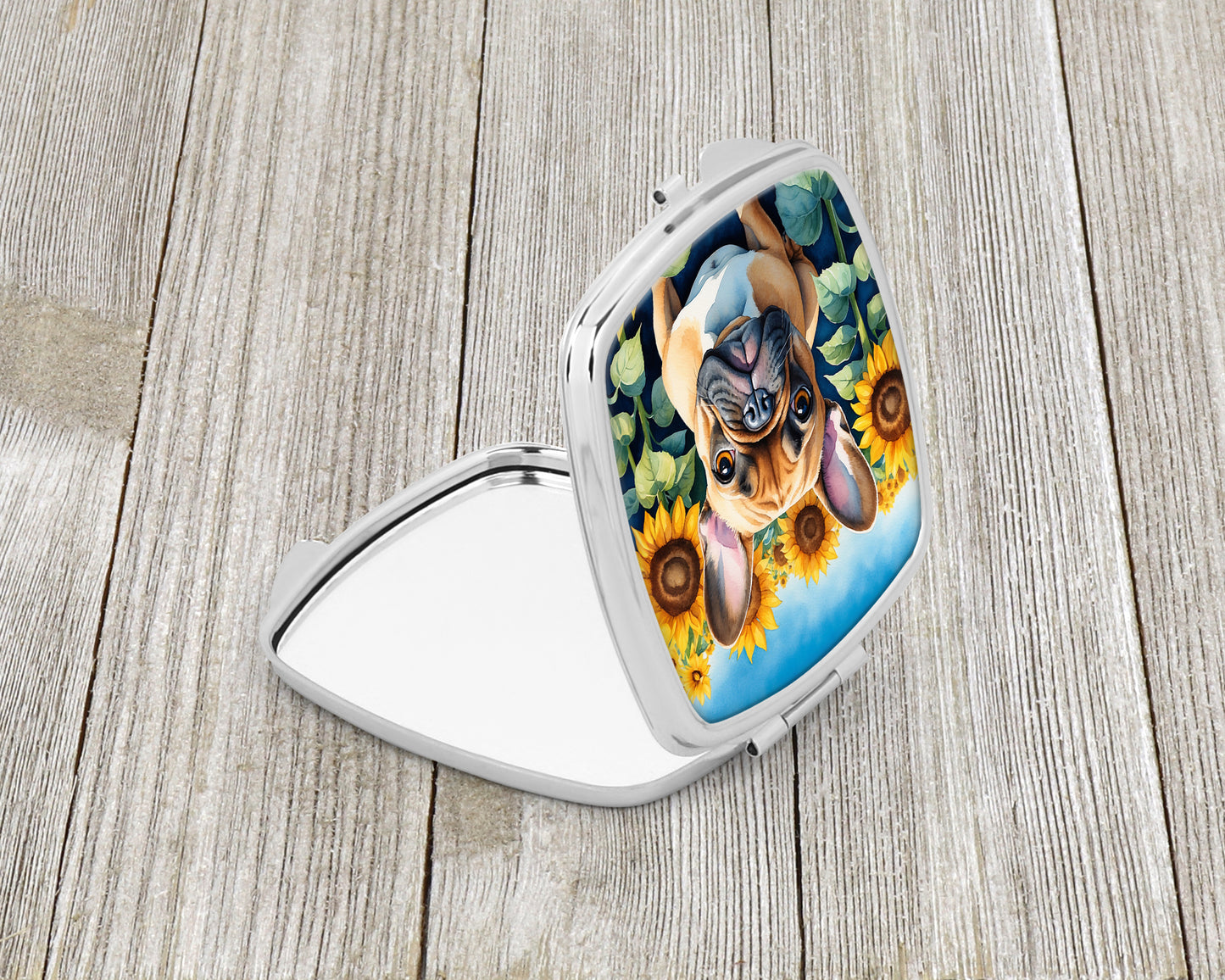 French Bulldog in Sunflowers Compact Mirror