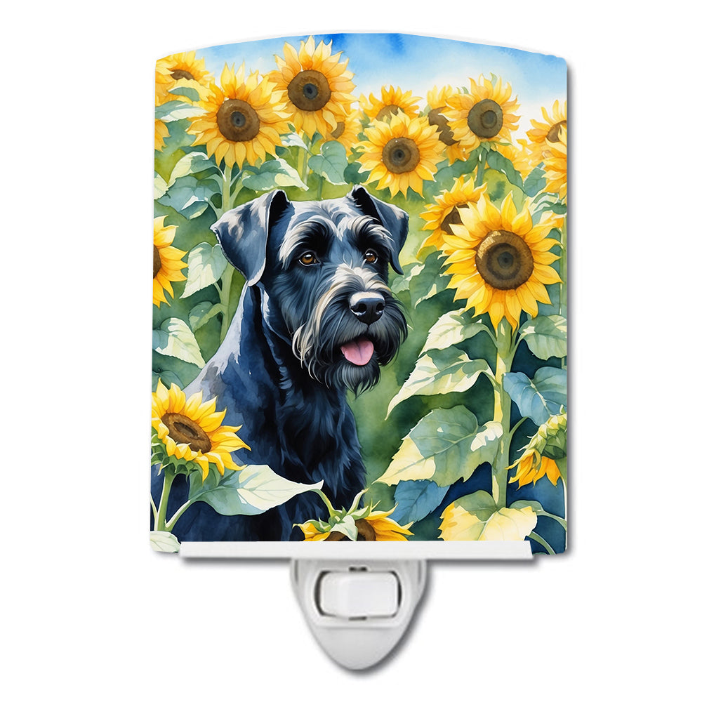 Buy this Giant Schnauzer in Sunflowers Ceramic Night Light