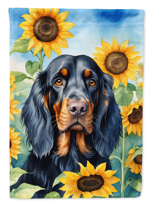 Buy this Gordon Setter in Sunflowers House Flag