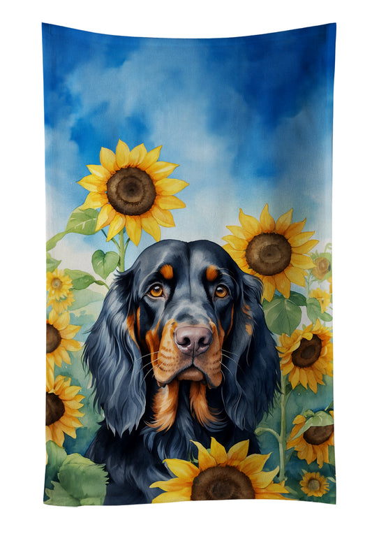 Buy this Gordon Setter in Sunflowers Kitchen Towel