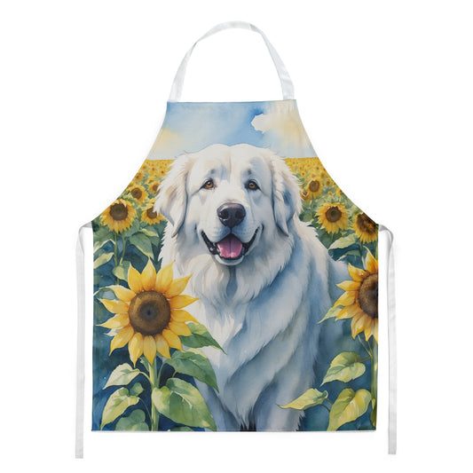 Buy this Great Pyrenees in Sunflowers Apron