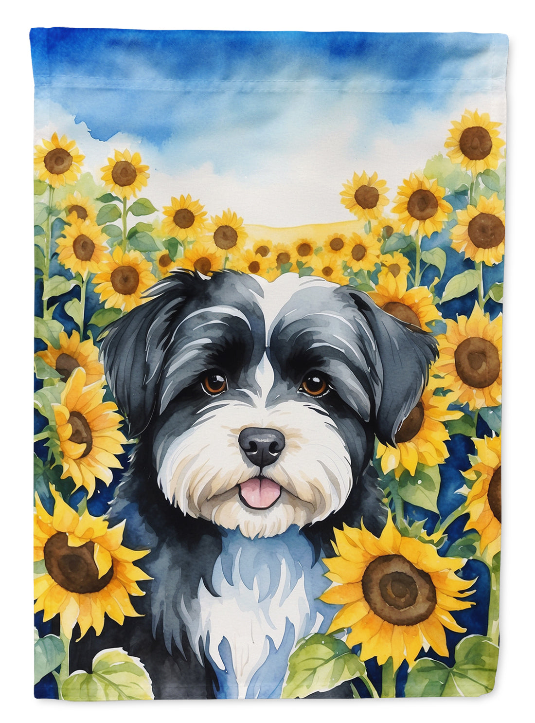 Buy this Havanese in Sunflowers House Flag