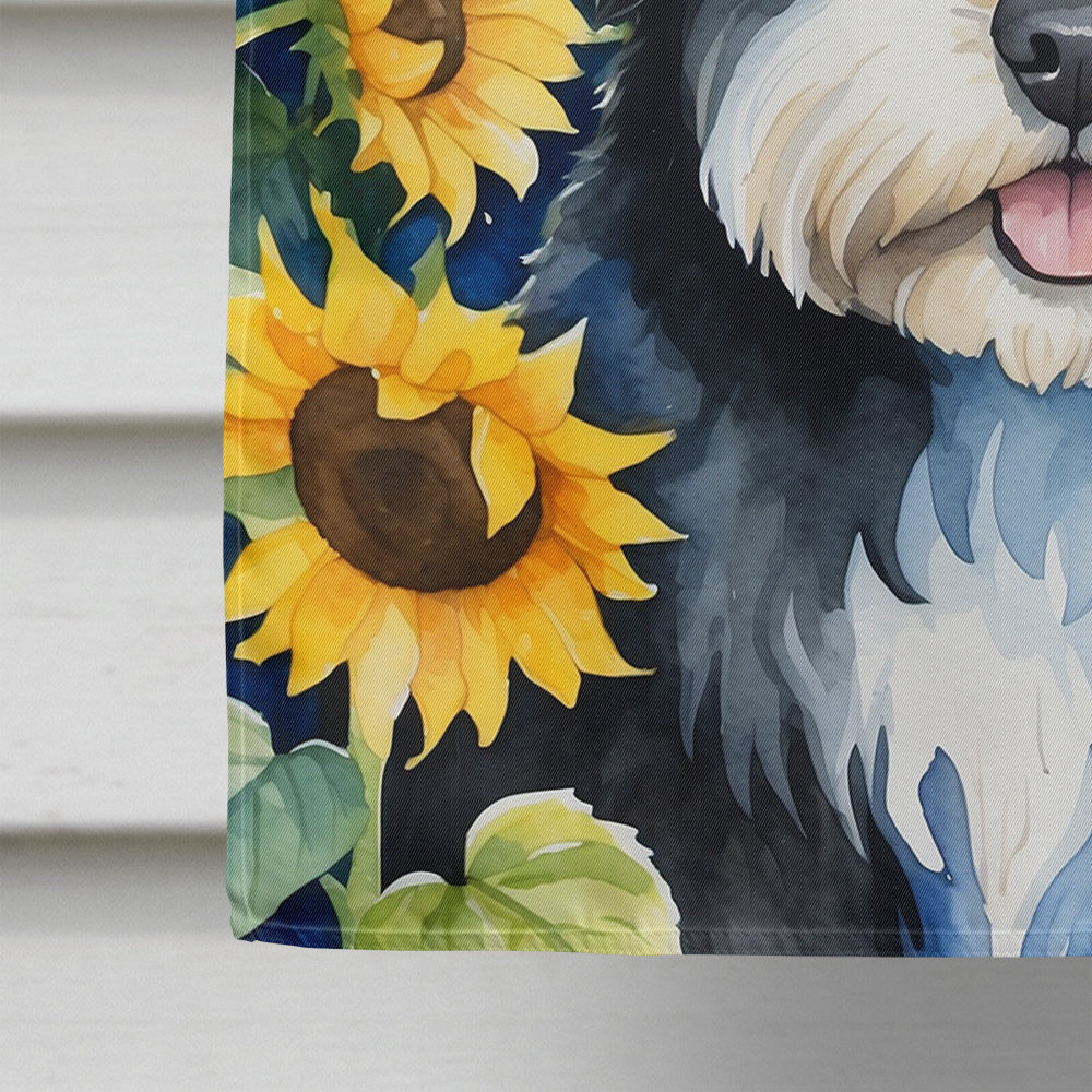 Havanese in Sunflowers House Flag