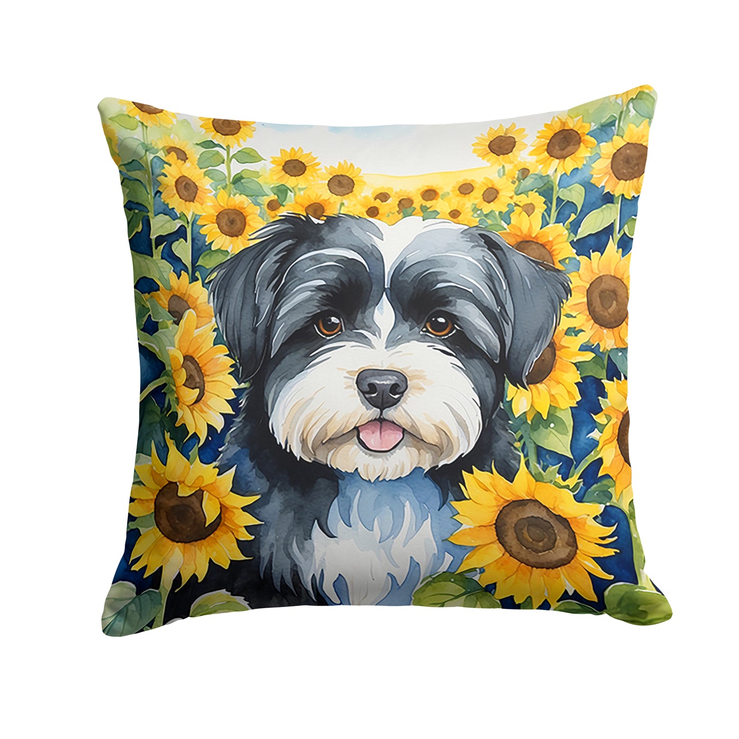 Buy this Havanese in Sunflowers Throw Pillow