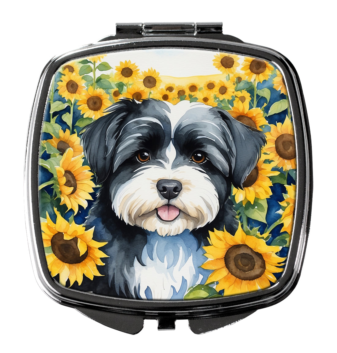 Buy this Havanese in Sunflowers Compact Mirror