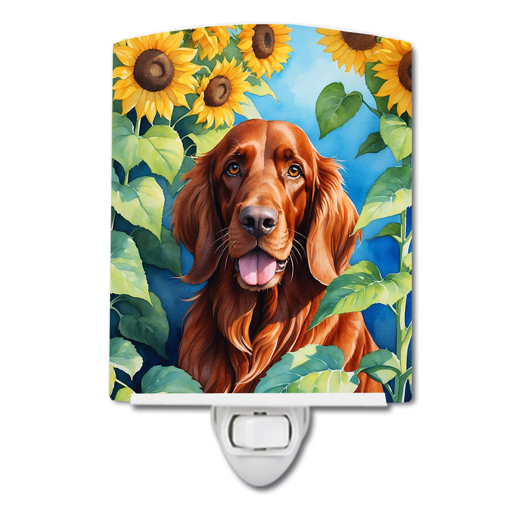 Buy this Irish Setter in Sunflowers Ceramic Night Light