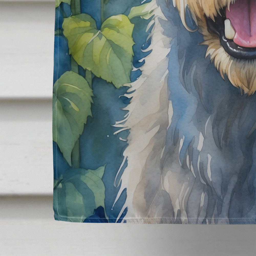 Irish Wolfhound in Sunflowers House Flag