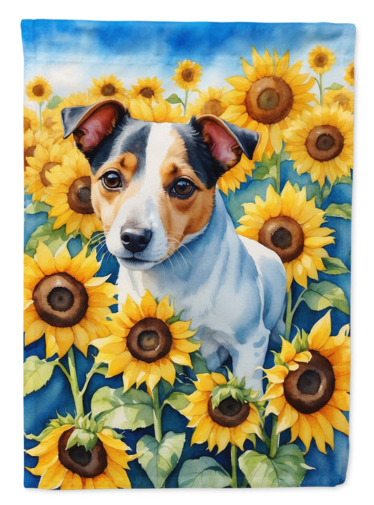 Buy this Jack Russell Terrier in Sunflowers House Flag