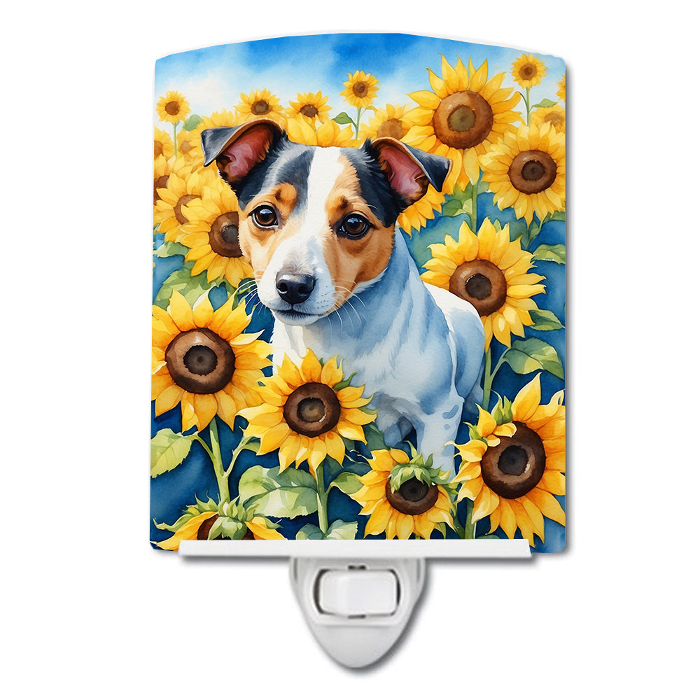 Buy this Jack Russell Terrier in Sunflowers Ceramic Night Light