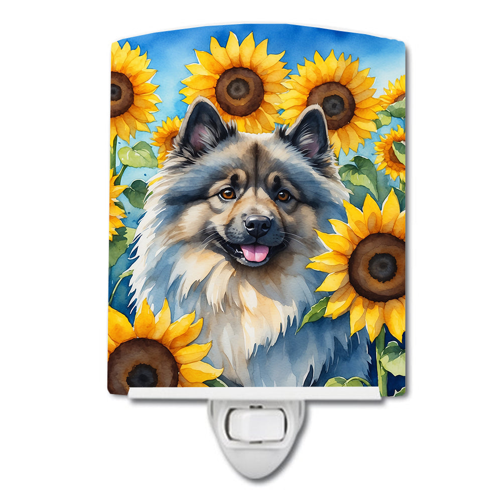 Buy this Keeshond in Sunflowers Ceramic Night Light