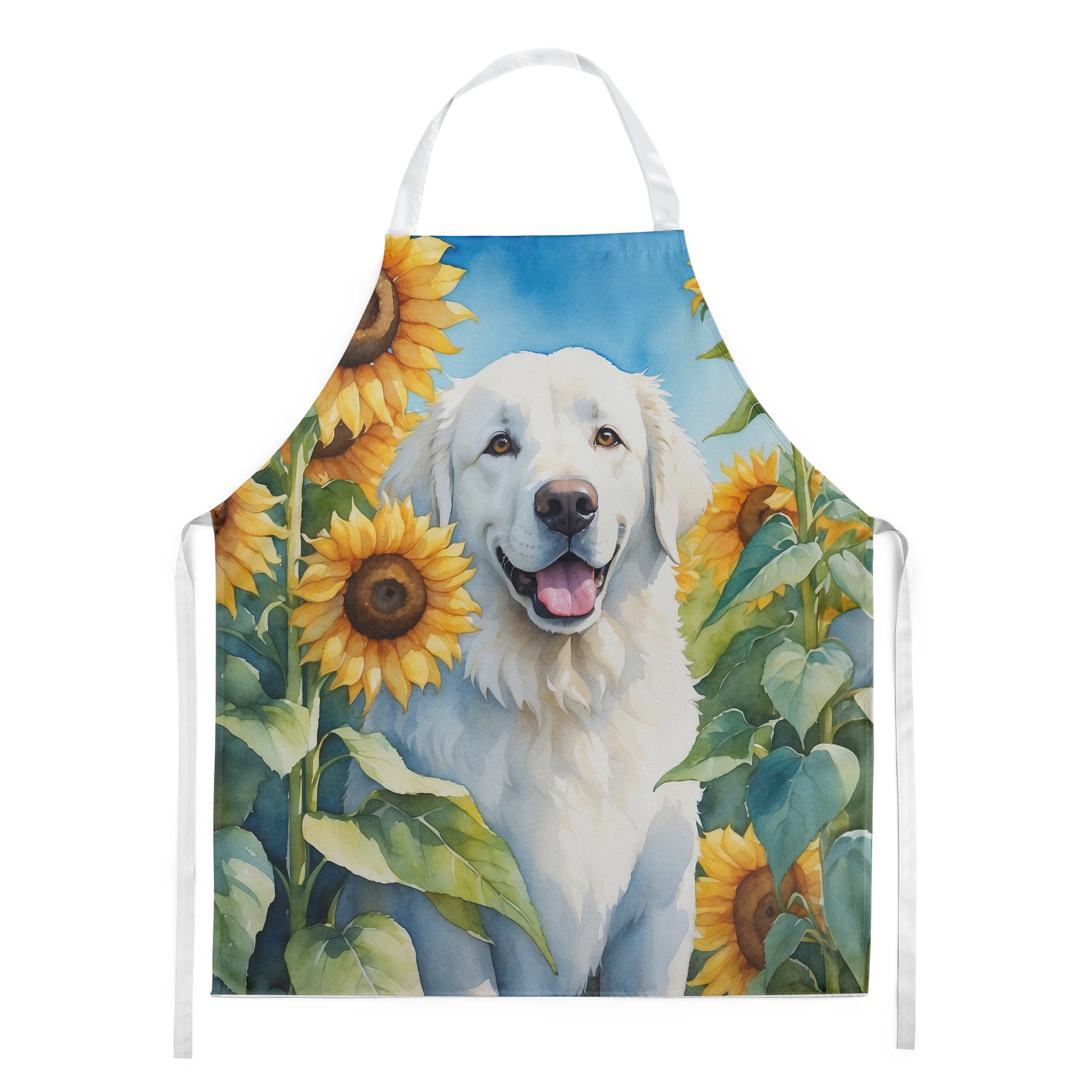 Buy this Kuvasz in Sunflowers Apron