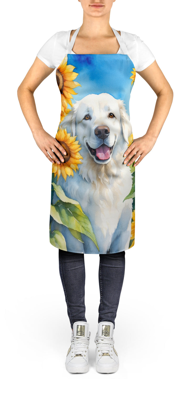 Kuvasz in Sunflowers Apron