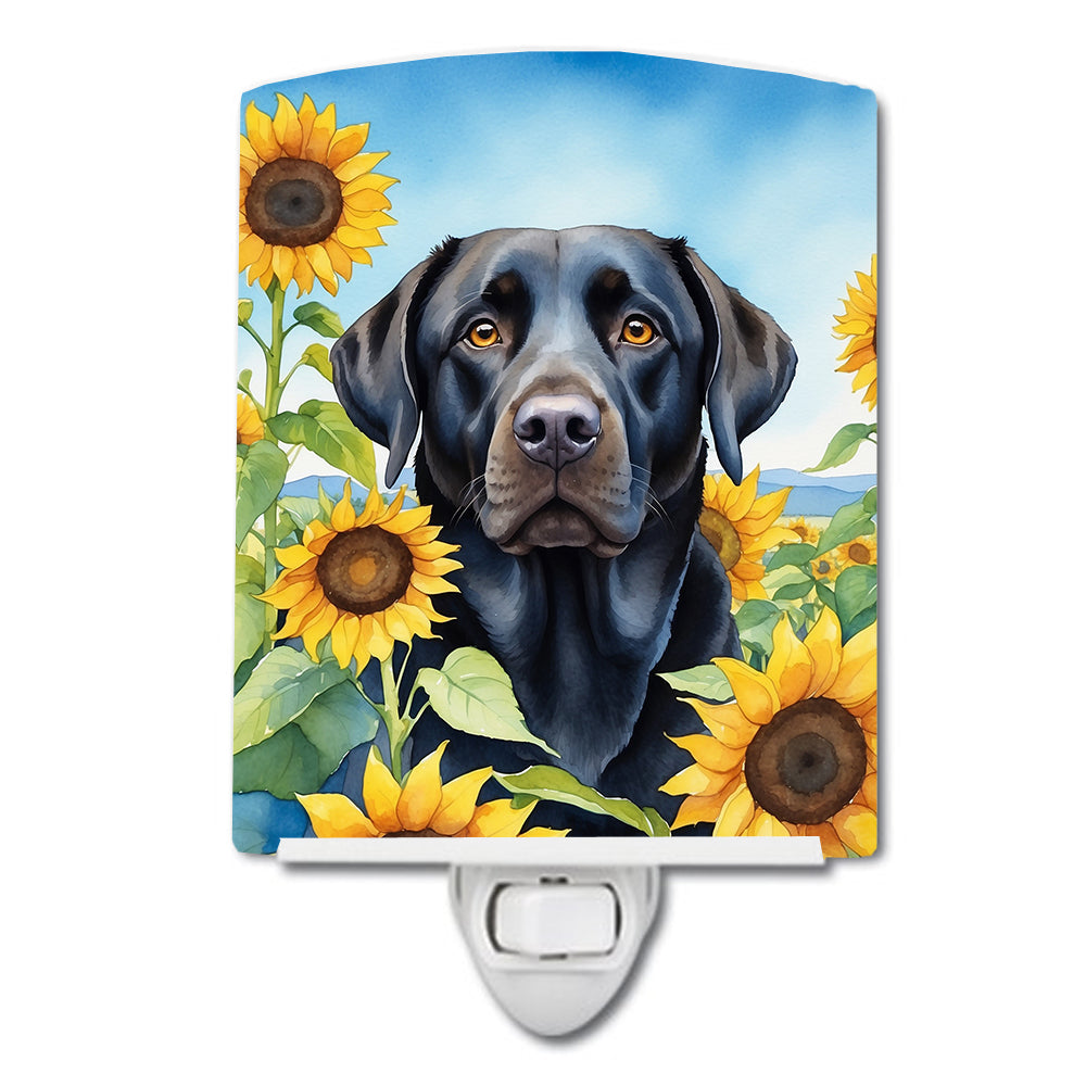 Buy this Labrador Retriever in Sunflowers Ceramic Night Light