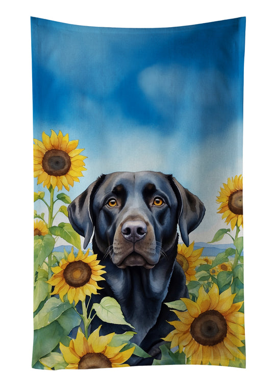 Buy this Labrador Retriever in Sunflowers Kitchen Towel