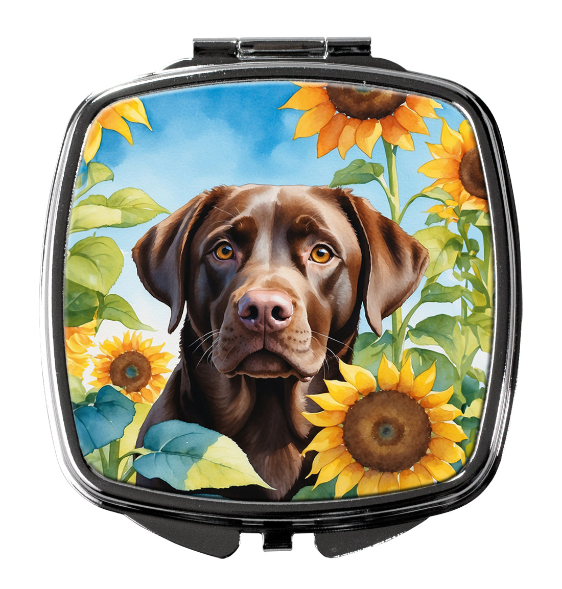 Buy this Labrador Retriever in Sunflowers Compact Mirror