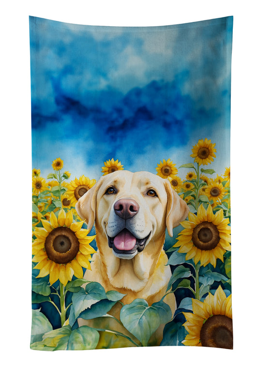 Buy this Labrador Retriever in Sunflowers Kitchen Towel